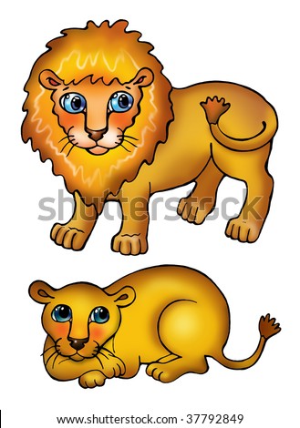 Cartoon Pics Of Lions. cartoon adult lions male
