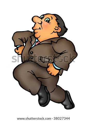 Cartoon Man Jumping