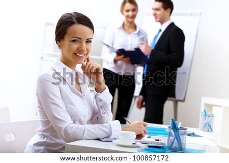 Portrait of a business woman in office environment