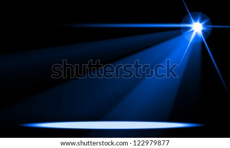 colorful and vivid stage spotlight on stage background