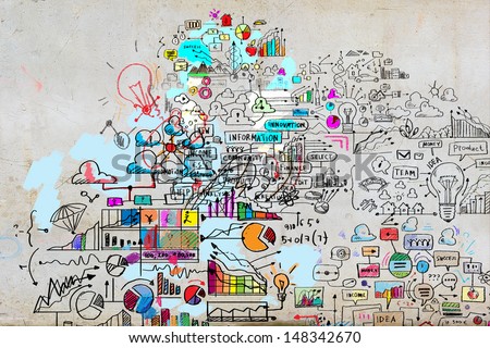 Business Plan Image With Collage Hand Drawings