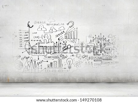 Sketch background image. Business plan and ideas