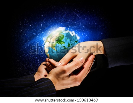 Let\'s save our planet earth. Ecology concept. Elements of this image are furnished by NASA