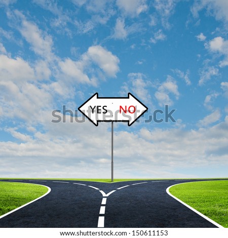 Cross road with direction sign. Choose your way