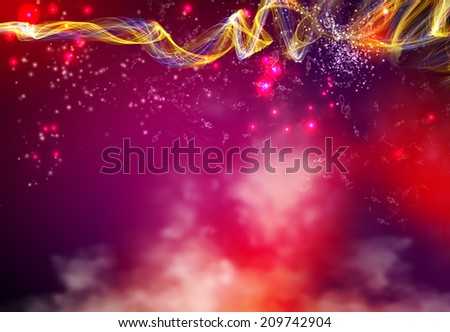 Colorful abstract background with lights and loops