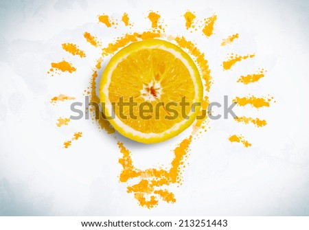 Half of fresh orange on white background
