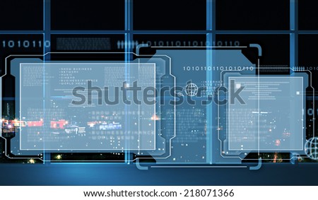 Background digital image with touch icons. Innovative technologies