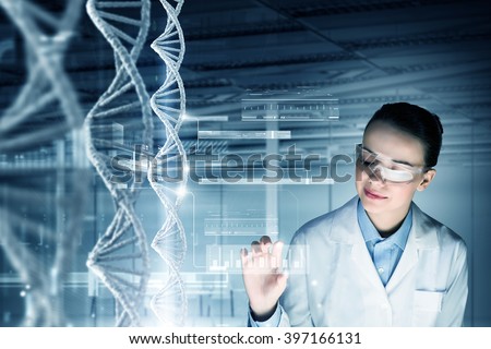 Woman science technologist in laboratory