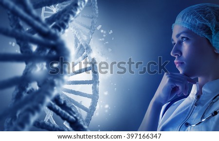 Woman science technologist in laboratory