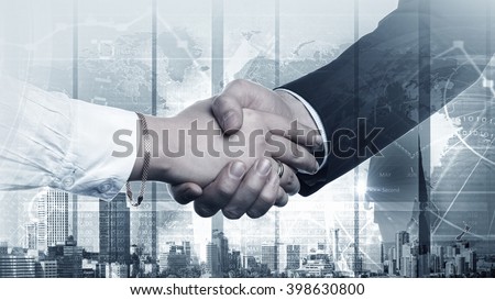 Successful partnership concept