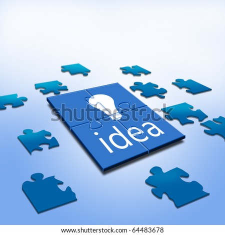 Elements of the puzzle going into a whole. As a symbol of various business solutions.