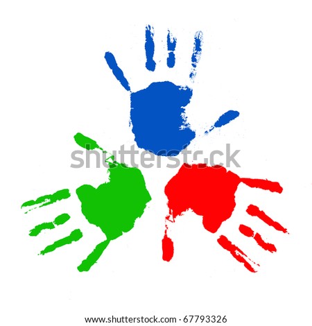 Cartoon Baby Handprints