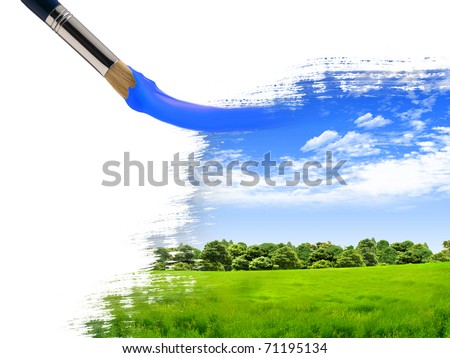 Artist Painting Brush. stock photo : artist brush