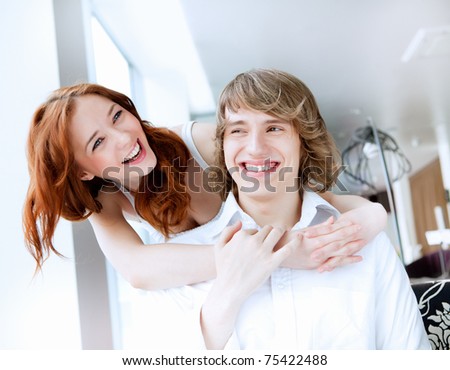 picture of a young couple in love together