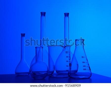 Image of chemistry laboratory equipment and glass tubes