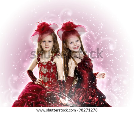 Little girl dressed up in beautiful holiday dress