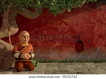 shaolin monk in meditation