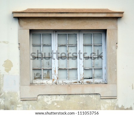 Window of old buildings at the University of Coimbra