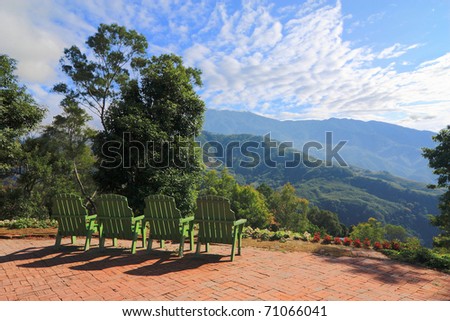 Leisure afternoon in the mountain during summer vacation