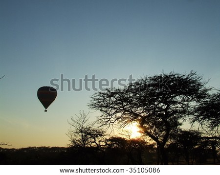 Hot air ballooning over Nature Reserve