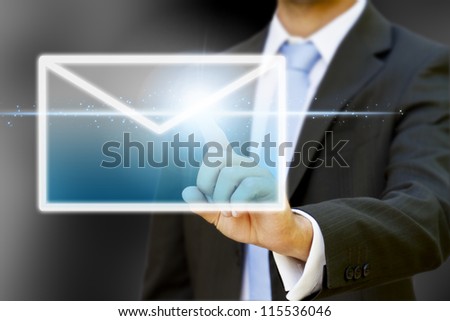 Businessman email concept Businessman email concept