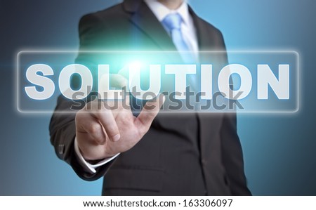 Businessman solution concept