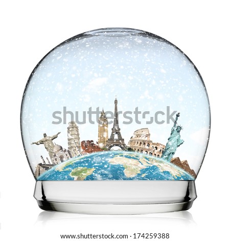 Travel The World Snowball Monument Concept