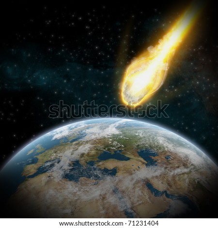 La Defensa Estratégica de la Tierra: La alternativa rusa a la guerra termonuclear Stock-photo-asteroid-and-earth-meteor-impact-71231404