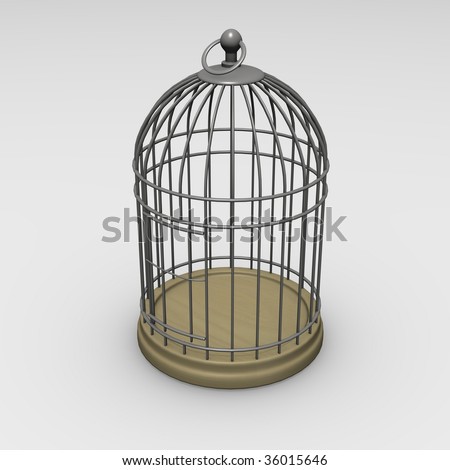 clip art bird cage. stock photo : ird cage