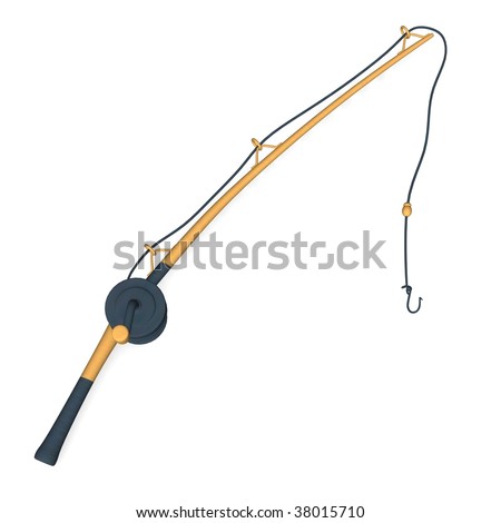 fishing rod clipart. stock photo : fishing rod