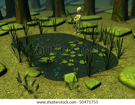 cartoon pond