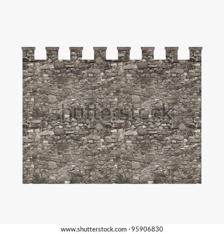 3d Render Of Medieval Rampart Stock Photo 95906830 : Shutterstock