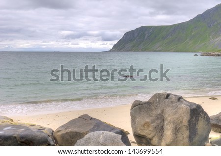 HDR of landscape of Norwegian fjord