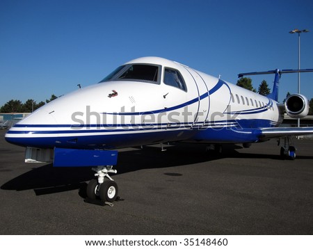 Business Jet with all names and logos removed, generic paint scheme