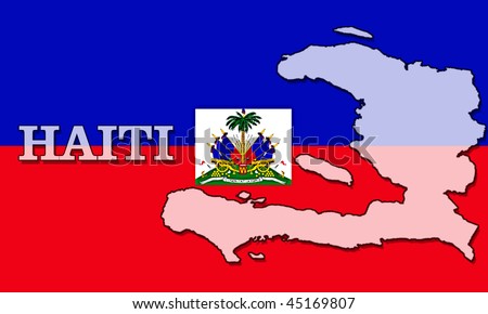 Haiti Flag Map