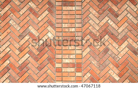 Wall, Brick, Herringbone face