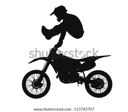 Black Motocross Rider