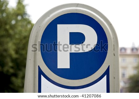 Parking sign on a parking meter.