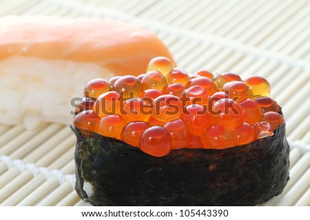 sushi salmon eggs