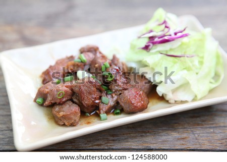 dice beef steak japanese style