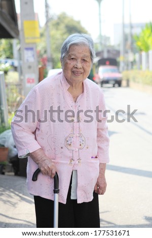 Asian old woman