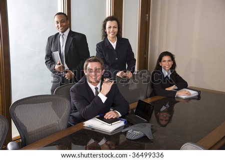 Multi-ethnic business team in boardroom