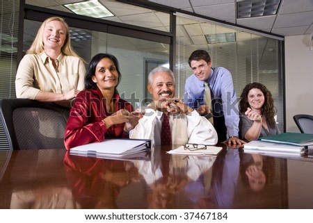 Multiethnic business team meeting in an office conference room