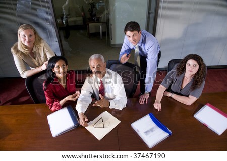Multiethnic business team meeting in an office conference room