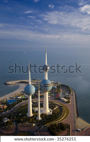Some famous places in Kuwait shooting from the sky