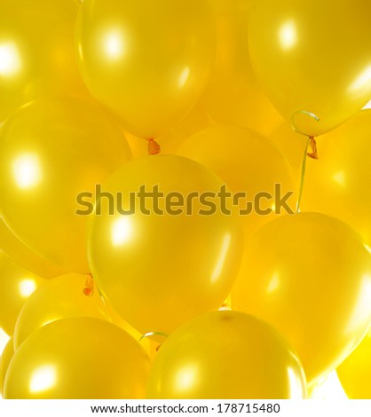 Yellow balloons background
