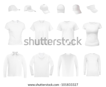 Blank uniform template long sleeve shirts t-shirts and hats Blank uniform template long sleeve shirts t-shirts and hats