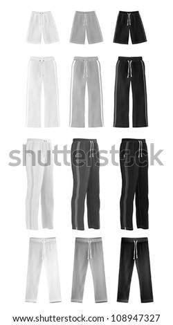 Sport plain short pants template Sport plain short pants template