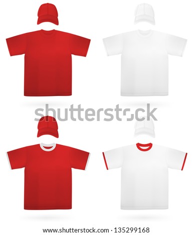Men\'s plain t-shirt template.