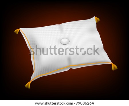 Logo Design Award on White Pillow For An Award Or Gift  Glow Background  Mesh Design  Stock